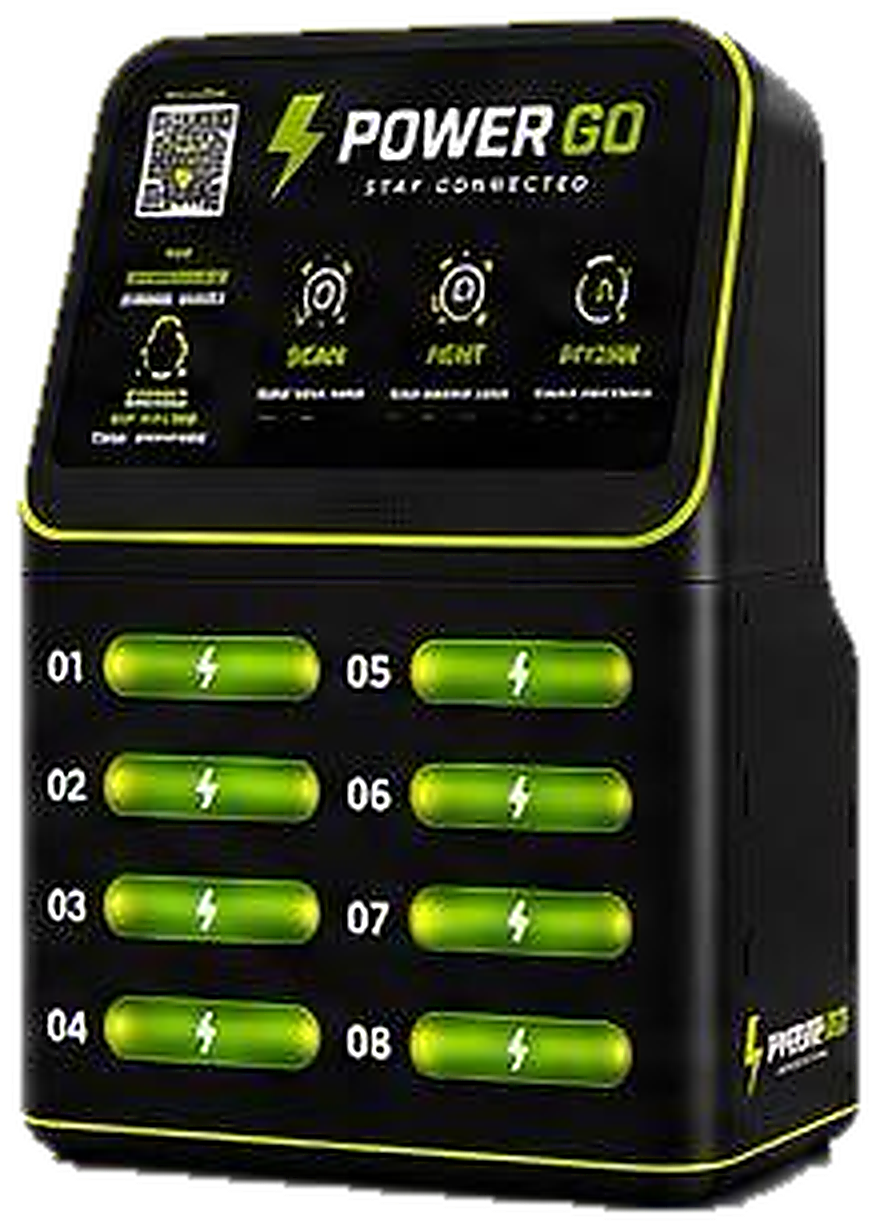 PowerGo 8-bay rental station